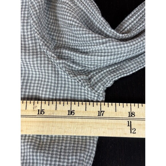 Joie Cherina Button Down Grey White Gingham Size Small Lightweight Pockets - Picture 6 of 11